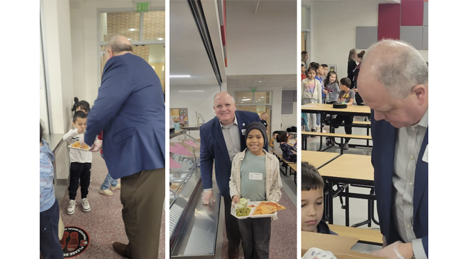 NCC President Connects with Local Students at Pizza Day Event