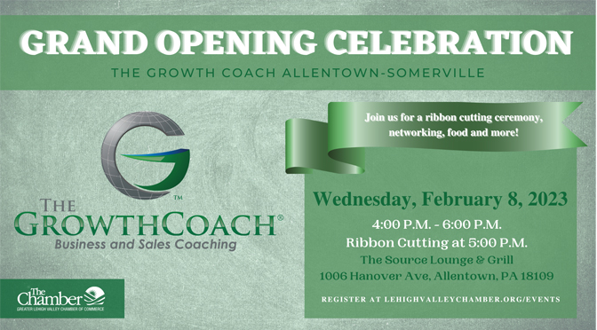 The Growth Coach Allentown-Somerville ﻿to celebrate grand opening with ribbon cutting in Allentown