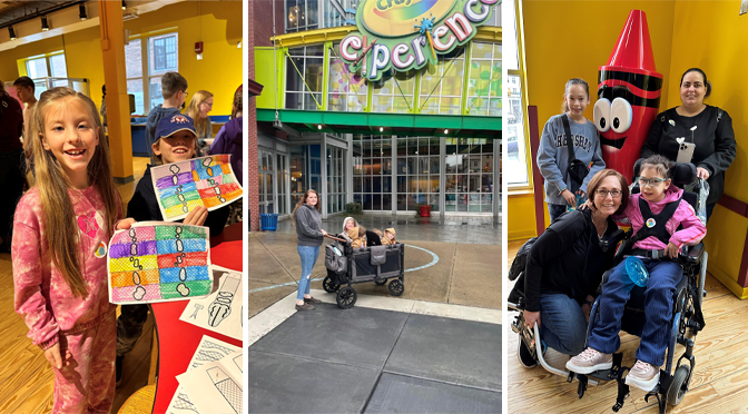 KIDS WITH LIFE-THREATENING CONDITIONS AND FAMILIES EXPERIENCED COLORFUL ADVENTURES IN NEW COLLABORATION BETWEEN NATIONAL NON-PROFIT A KID AGAIN AND FAMILY DESTINATION CRAYOLA EXPERIENCE