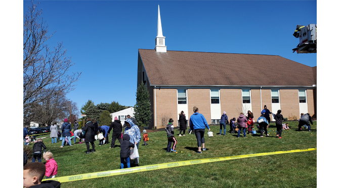 Annual Easter Egg Drop at Horizon Church in Allentown