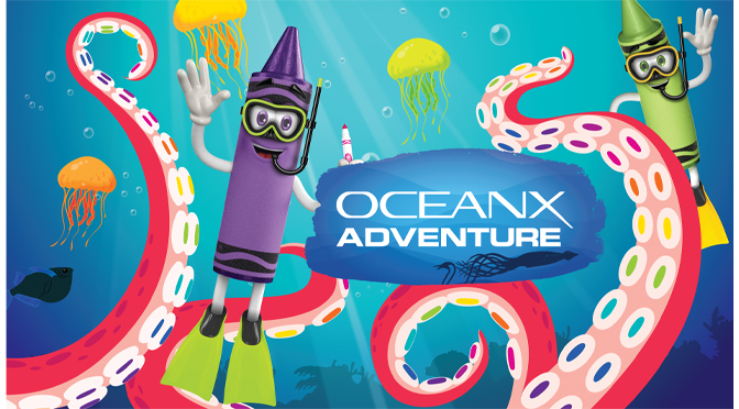 Tidal Wave of New Creative Exploration Submerses Kids at  Crayola Experience with Limited-time OceanX Takeover