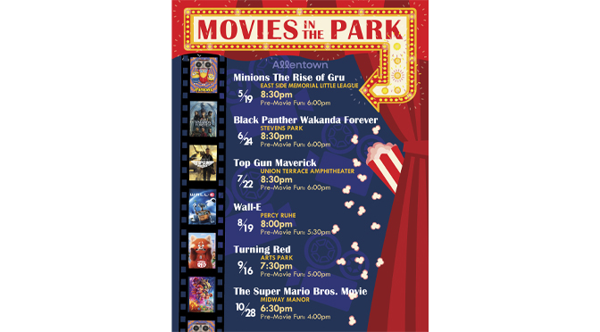 2023 Allentown Movies in the Park Schedule