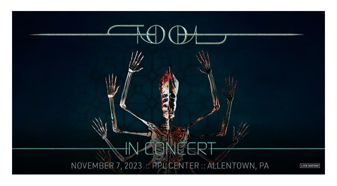 TOOL is coming to PPL Center November 7th