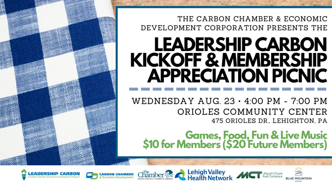 Carbon Chamber & Economic Development Corp. Presents 3rd Annual Membership & Leadership Carbon Kickoff Picnic