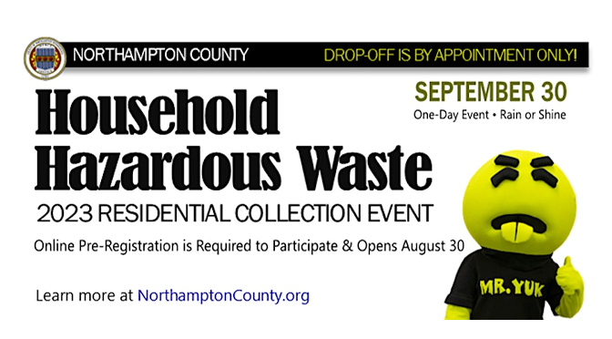 Registration Opens for Household Hazardous Waste Drop-off Event | Northampton County