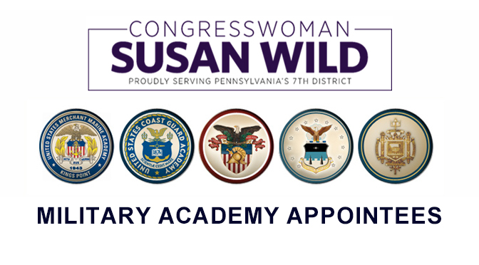 Rep. Wild Congratulates 2023 U.S. Military Academy Appointees from PA-07