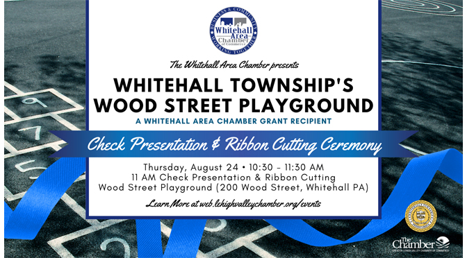 The Whitehall Area Chamber of Commerce Presents Legacy Grant to Whitehall Township Parks & Recreation at Wood Street Playground