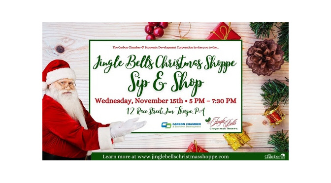 Jingle Bells Christmas Shoppe’s 5th Annual Sip & Shop