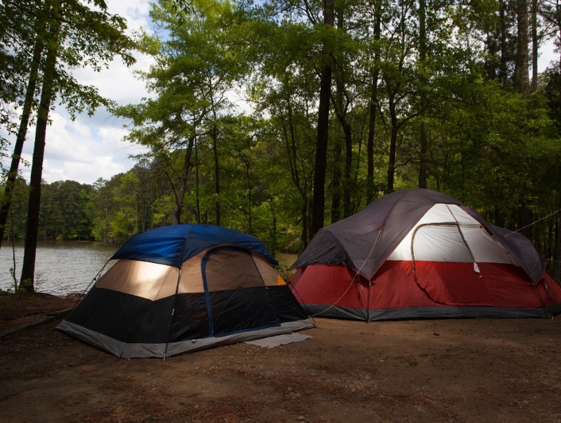 Two tents next to each other Description automatically generated