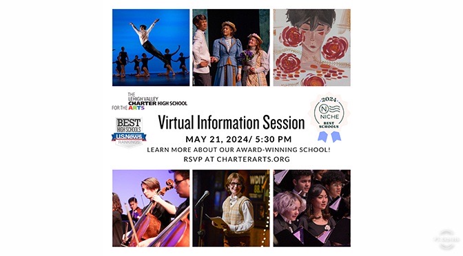 Lehigh Valley Charter High School for the Arts to hold Virtual Information Session on May 21, 2024