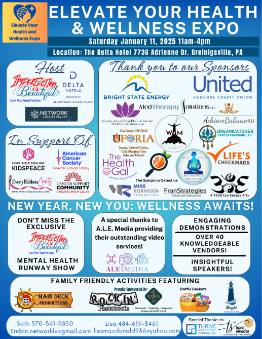 Over 40 Vendors and Hundreds of Area Residents Expected to Attend January 11, 2025, from 11 a.m. 4 p.m.
Largest Health and Wellness Expo in Lehigh Valley This Month