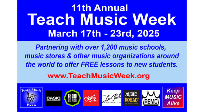 FREE Music Lessons to Celebrate 11th Annual Teach Music Week – 1,200+ locations