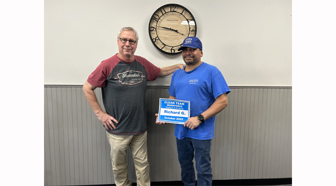 Clean Team Workforce October Employee of the Month