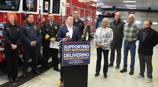 Congressman Mackenzie, Local Officials Highlight Federal Funding for New Firehouse