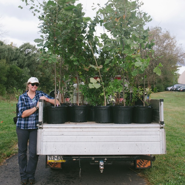 A person is tending to a truck filled with various potted plants, likely in a rural or garden setting.
AI-generated content may be incorrect.